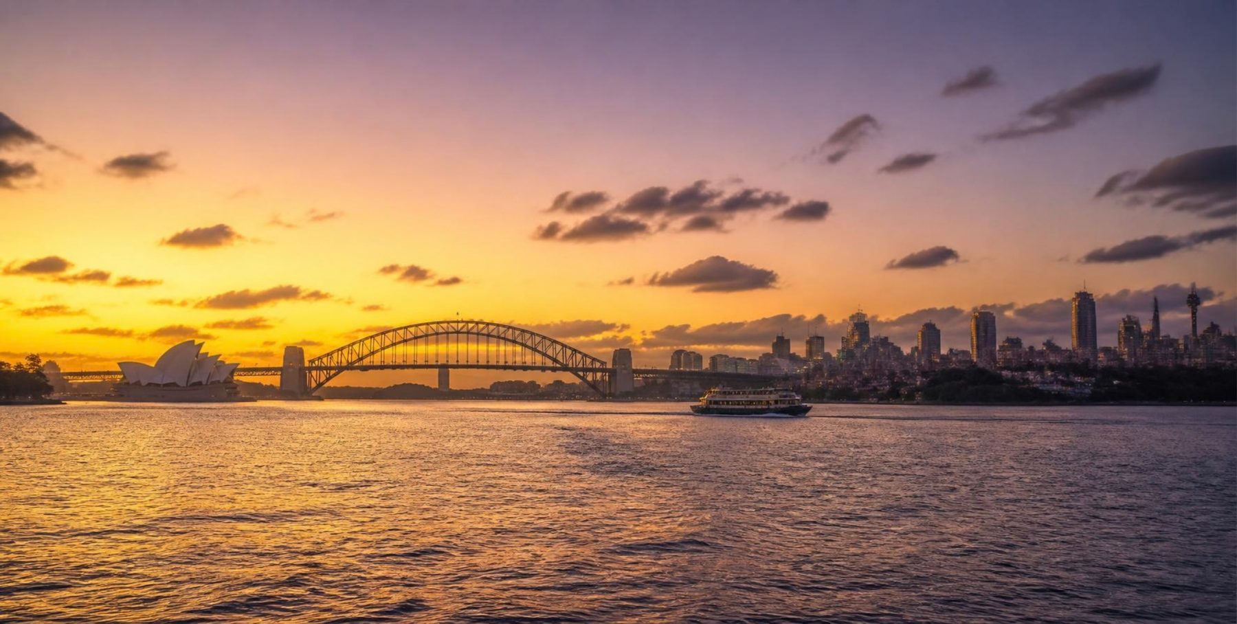 Sydney Harbour at sunset